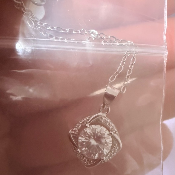 Elegant 1 Ct. Moissanite Pendant Necklace - Picture 3 of 4